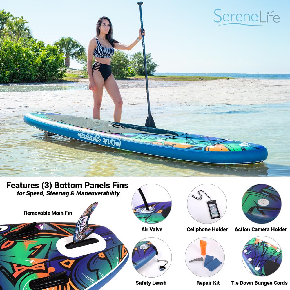 Rising Flow Paddleboard Sup - Stand Up Water Paddle-Board W