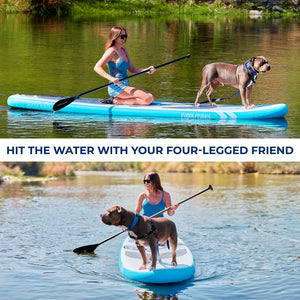 11'6" Inflatable SUP - Pet-Friendly, Stable Non-Slip EVA Deck, 485 lbs Capacity