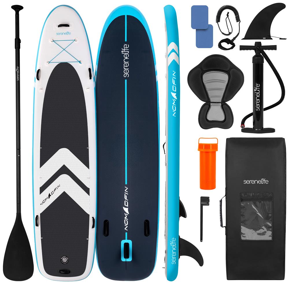 Inflatable Paddle Board 480 lbs Capacity Non-Slip Deck Pad 12'2"