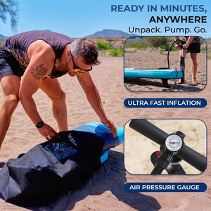 Inflatable Paddle Board 480 lbs Capacity Non-Slip Deck Pad 12'2"