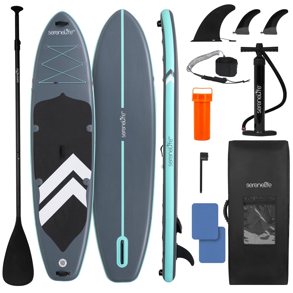 Inflatable SUP for 2 Adults & Child - Stable Non-Slip Deck, 440