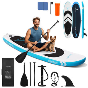 11' Inflatable SUP, Pet-Friendly, Non-Slip EVA Deck, 440 lbs Capacity