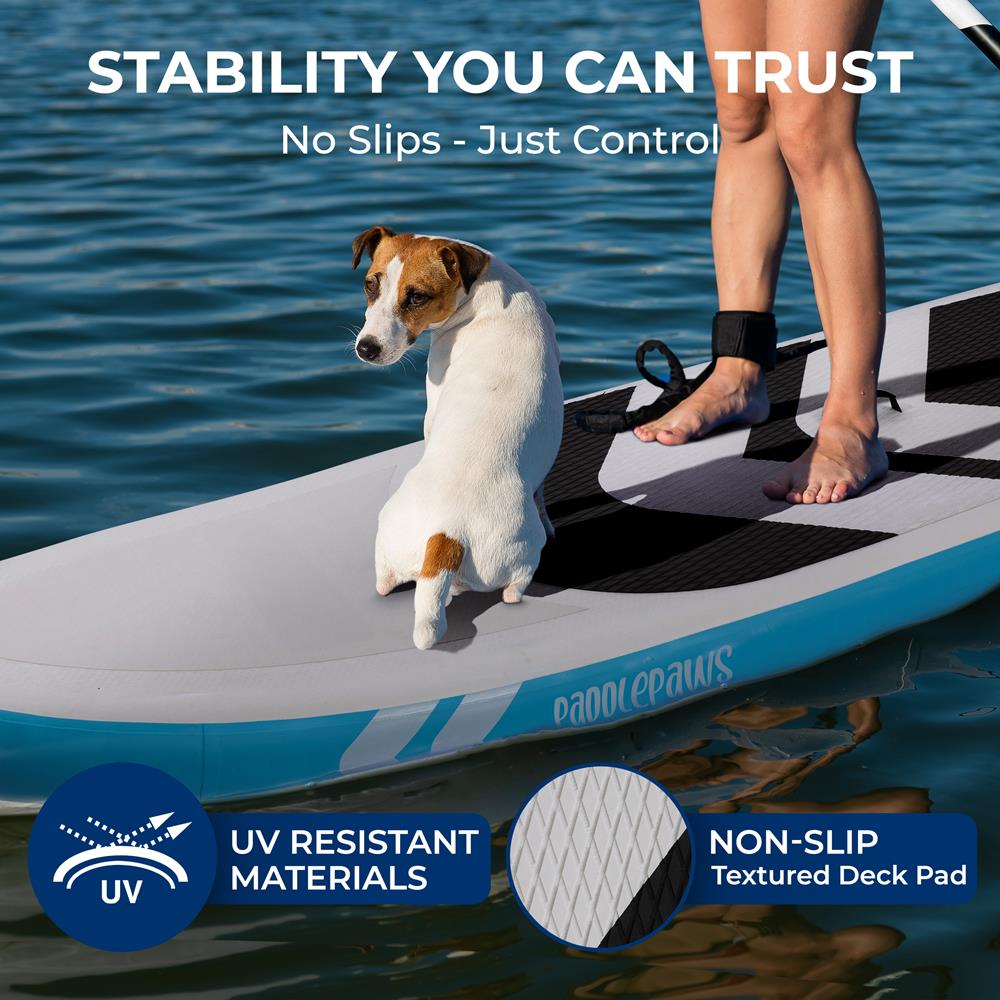 11' Inflatable SUP, Pet-Friendly, Non-Slip EVA Deck, 440 lbs Capacity