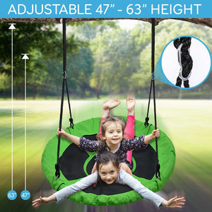 Flying Fun Toy Swing - Indoor/Outdoor Hanging Rope Swinging Seat Spinner (Green)