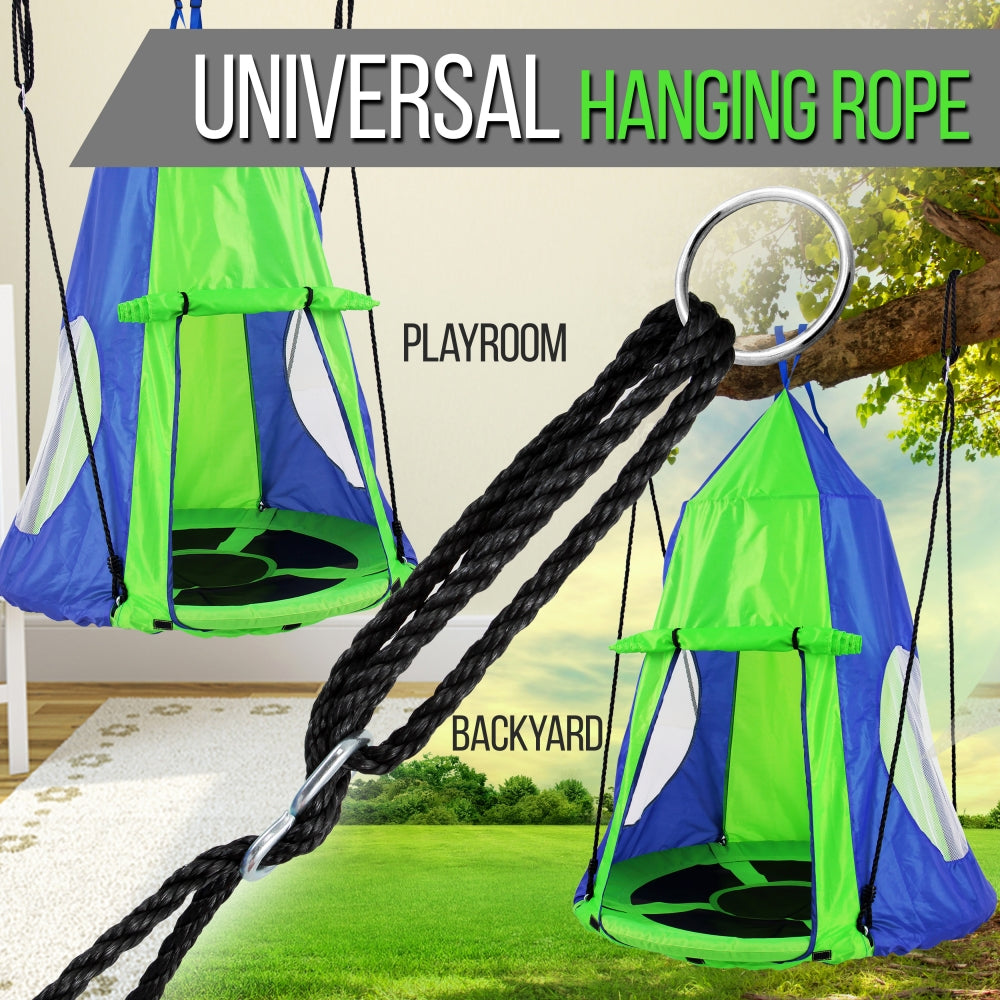 Children’S Tree Swing Tent - Indoor/Outdoor Hanging Rope Swing Hangout Kit