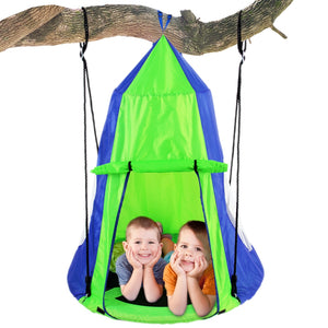 Children’S Tree Swing Tent - Indoor/Outdoor Hanging Rope Swing Hangout Kit