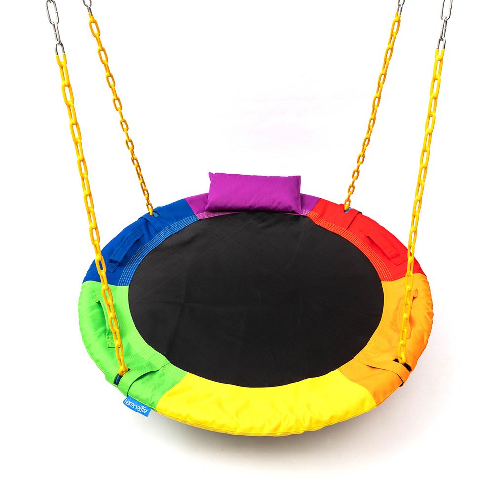 40" Saucer Swing - 700 lb Capacity, Weatherproof, Rainbow