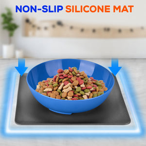 Non-Slip Twisty Dish - 2-In-1 Interlocking Bowl And Mat, Mess-Free Feeding Bowl For Cats And Dogs And Placement Locks Into Place With One Easy Twist