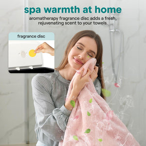 Rectangular Towel Warmer Bucket - Large Capacity Single Touch Towel & Blanket Warmer With Built-In Wifi Capability (Black)