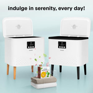 Rectangular Towel Warmer Bucket - Large Capacity Single Touch Towel & Blanket Warmer With Built-In Wifi Capability (Black)