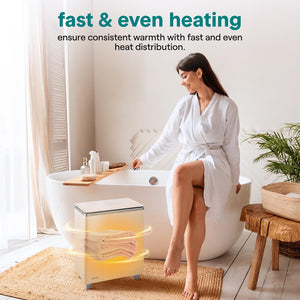 Towel Warmer Spa Experience Stainless Steel Auto Shut-Off Silver