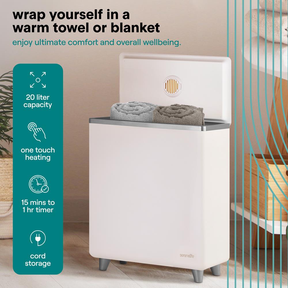 Towel Warmer Spa Experience Stainless Steel Auto Shut-Off Silver