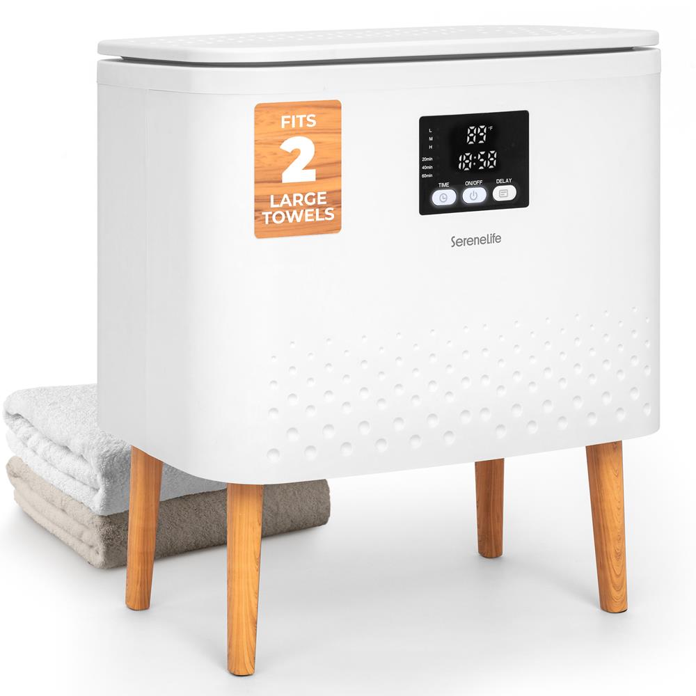 Rectangular Towel Warmer Bucket - Large Capacity Single Touch Towel & Blanket Warmer (White)