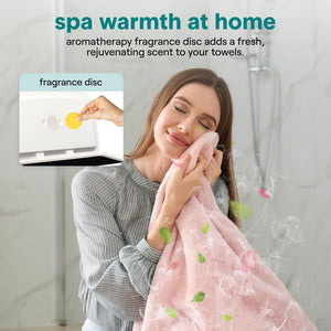 Rectangular Towel Warmer Bucket - Large Capacity Single Touch Towel & Blanket Warmer (White)