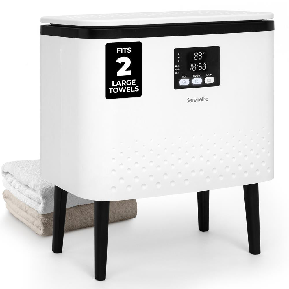 Rectangular Towel Warmer Bucket - Large Capacity Single Touch Towel & Blanket Warmer (Black)