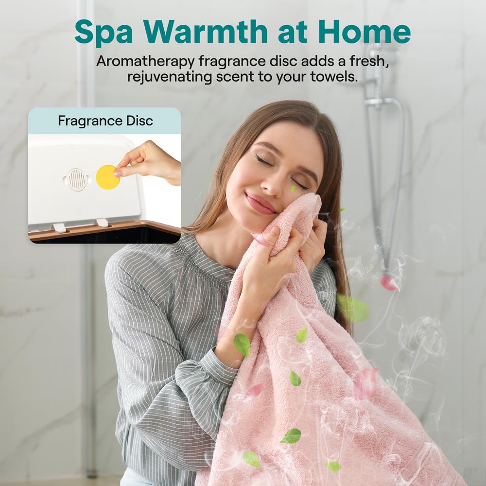 Serenelife Rectangular Towel Warmer Bucket - Large Capacity Single Touch Towel & Blanket Warmer (Gold)