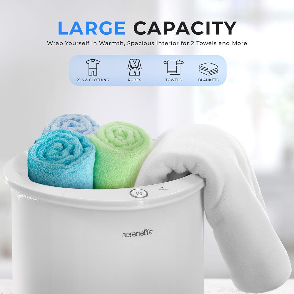 Single Touch Towel & Blanket Warmer With Fragrant Disc Holder And Led Ring