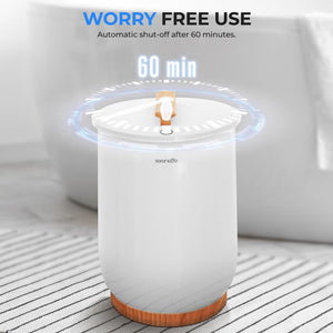 Single Touch Towel & Blanket Warmer With Fragrant Disc Holder And Led Ring