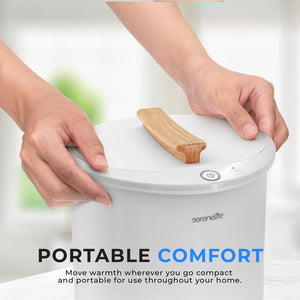 Single Touch Towel & Blanket Warmer With Fragrant Disc Holder And Led Ring