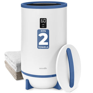 Single Touch Towel & Blanket Warmer With Fragrant Disc Holder And Led Ring (Blue)