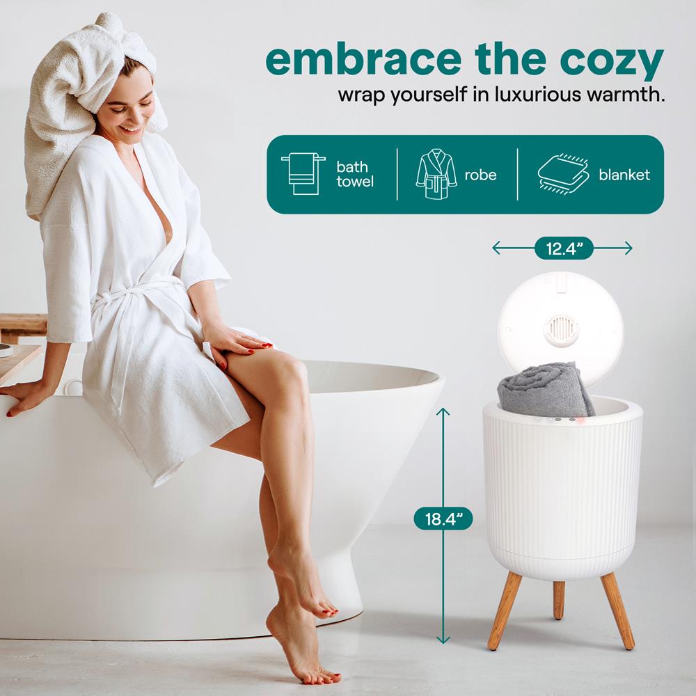 Bucket Towel Warmers With Customized Fragrances For Spa And Bathroom, Timer 20/40/60/90 Minutes, Fits 1 Large Towel, Blanket, Bathrobe, Pjs