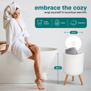Bucket Towel Warmers With Customized Fragrances For Spa And Bathroom, Timer 20/40/60/90 Minutes, Fits 1 Large Towel, Blanket, Bathrobe, Pjs