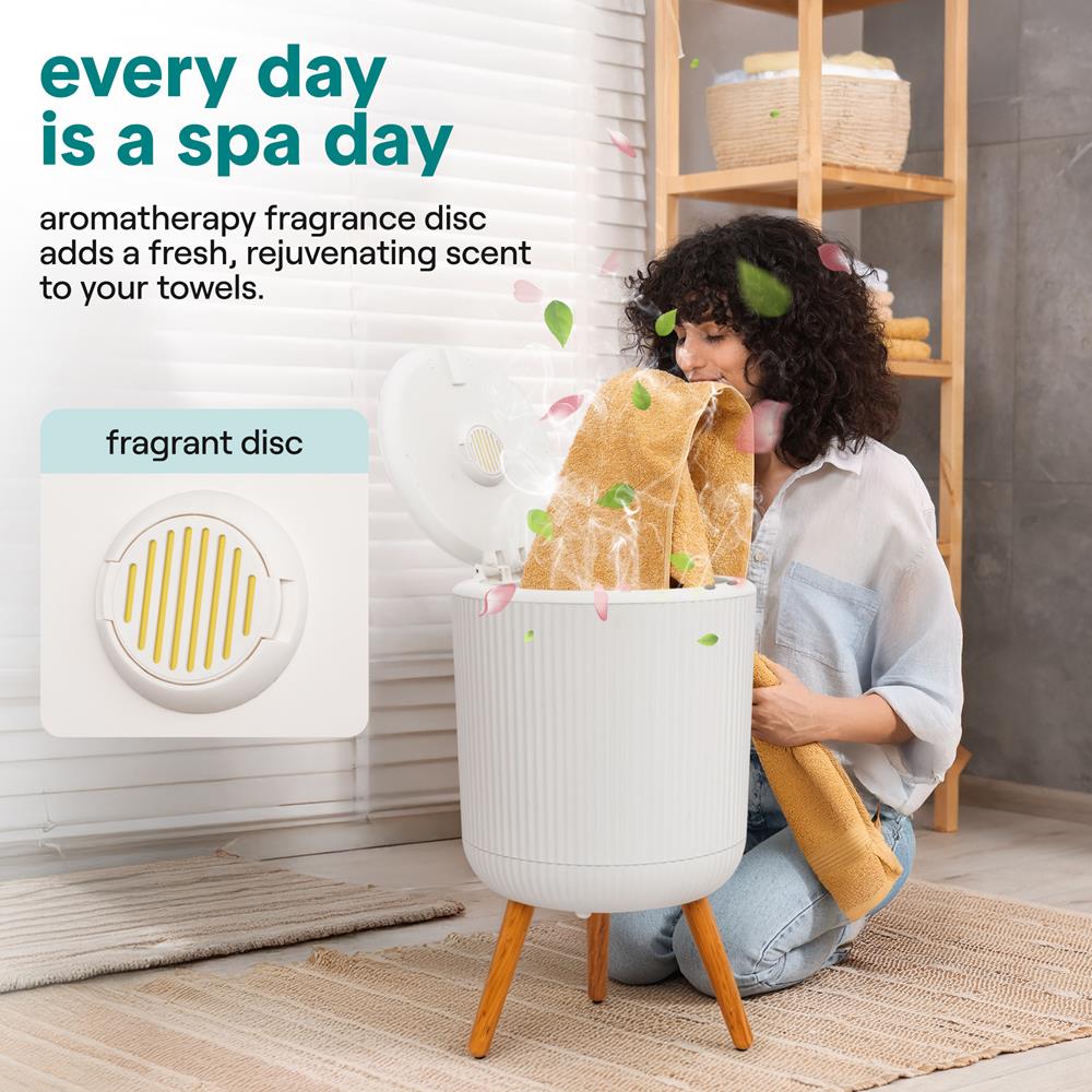 Bucket Towel Warmers With Customized Fragrances For Spa And Bathroom, Timer 20/40/60/90 Minutes, Fits 1 Large Towel, Blanket, Bathrobe, Pjs