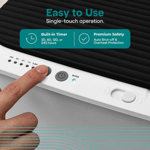 Serenelife Rectangular Towel Warmer With 20L Large Capacity, Adjustable Temperature & Timer Settings, Overheat Protection And Auto Shutoff Ideal For Towels, Bathrobes & Blankets (Black)