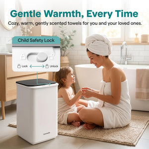 Serenelife Rectangular Towel Warmer With 20L Large Capacity, Adjustable Temperature & Timer Settings, Overheat Protection And Auto Shutoff Ideal For Towels, Bathrobes & Blankets (Black)