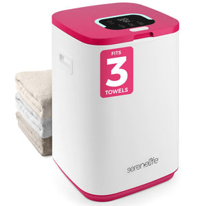 Towel Warmer Bucket - 23L Capacity Hot Towel Warmer With Timer Function, Fits Up To Two Oversized Towels For Bathroom (Pink)