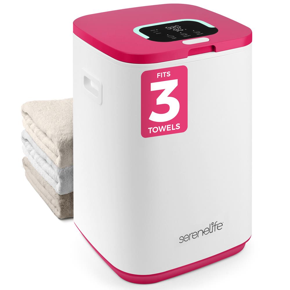 Towel Warmer Bucket 23L Timer Function Fits 2 Large Towels Pink
