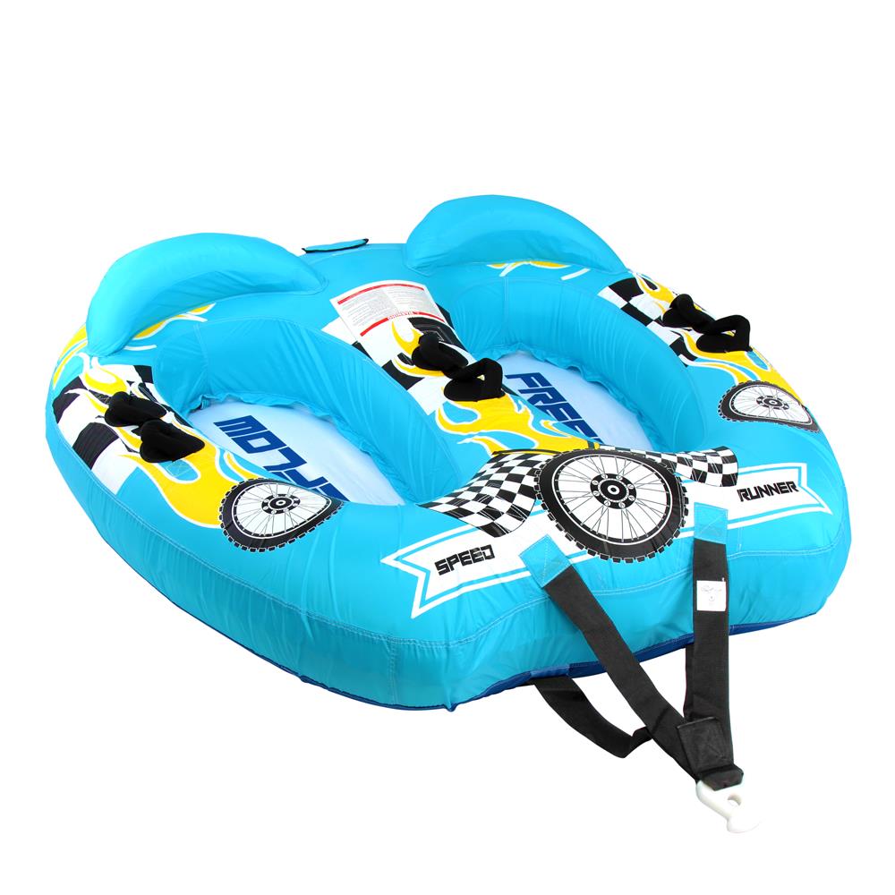 Watersports Towable Booster Tube - Sports Towable Wild Wing Front Tow Point Inflatable Raft, Made Of 420D Nylon With Pu Coating, Towable Tube With Room For One Or Two Riders