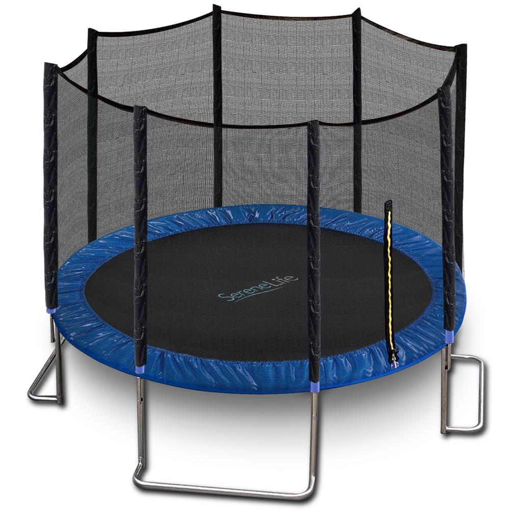 Home Backyard Sports Trampoline - Large Outdoor Jumping Fun Trampoline For Kids / Children, Safety Net Cage (12Ft.)