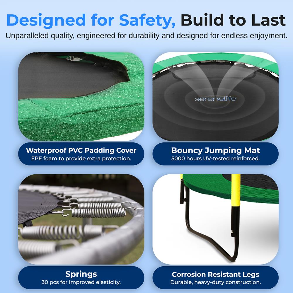 5ft Kids Trampoline with Safety Net & Basketball Hoop - Indoor