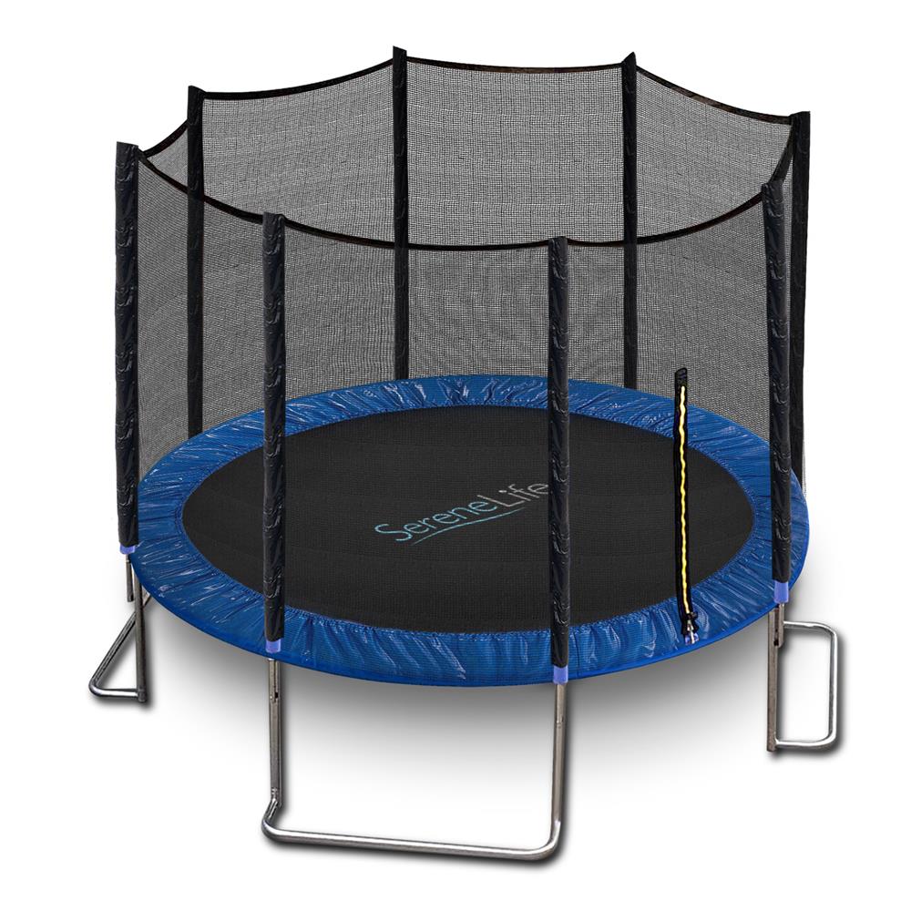 Home Backyard Sports Trampoline - Large Outdoor Jumping Fun Trampoline For Kids / Children, Safety Net Cage (8Ft.)