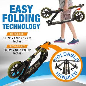 Lightweight And Foldable Kick Scooter - Adjustable Scooter For Kid And  Teens , Alloy Deck With High Impact Wheels (Camo)