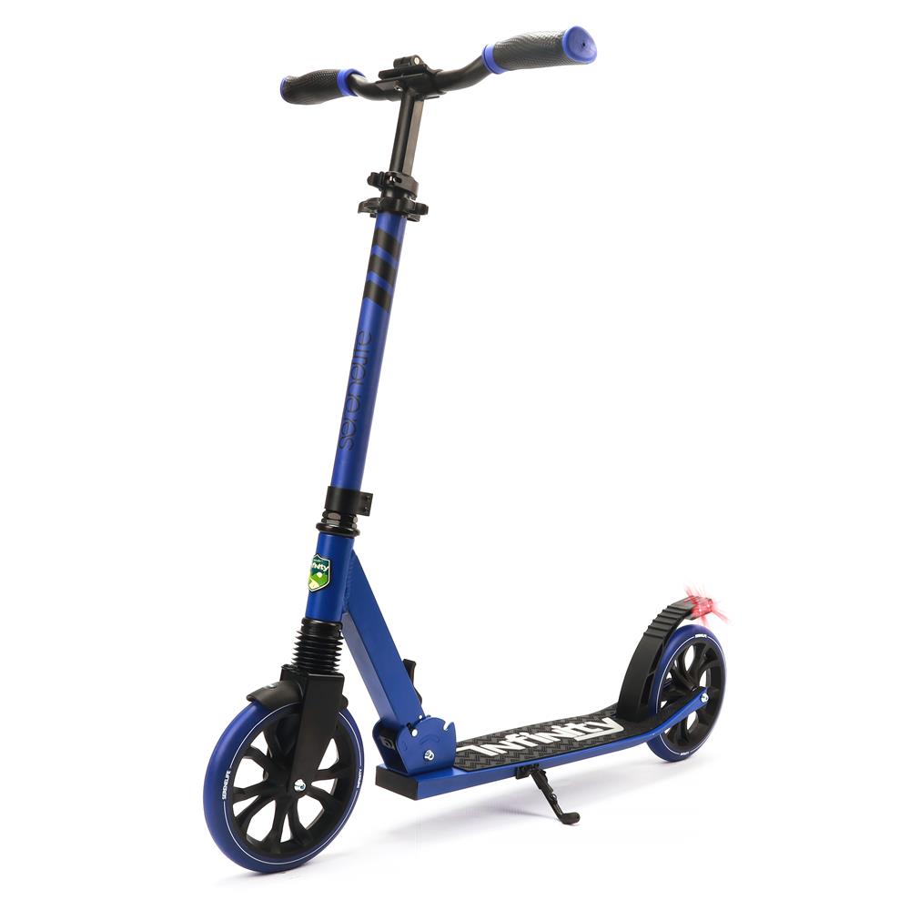 Lightweight And Foldable Kick Scooter - Adjustable Scooter For Teens And Adult, Alloy Deck With High Impact Wheels (Blue)