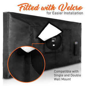 Outdoor/Indoor Full Tv Cover - Weatherproof And Dust-Proof Tv Screen Protector, Uv Resistant Tv Enclosure Offers 360° Coverage With Bottom Cover