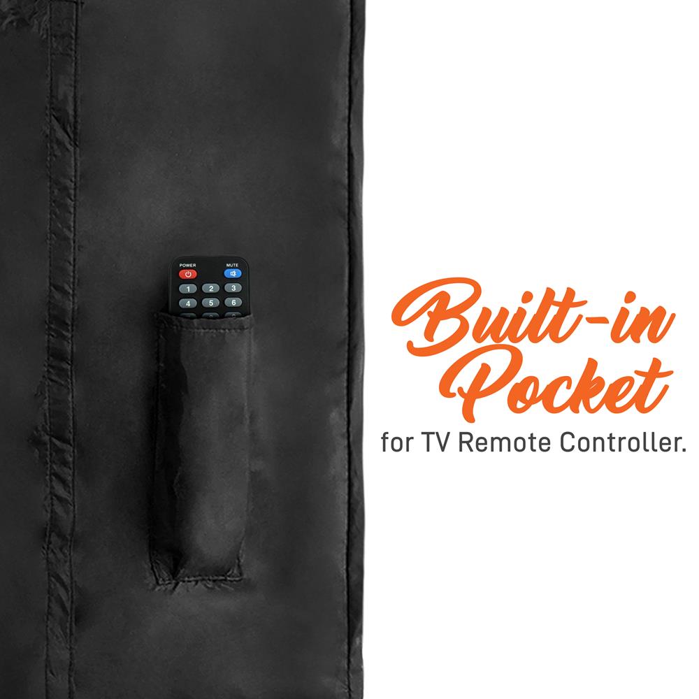 Waterproof TV Cover 60-70" - Weatherproof, Dustproof, Remote Pocket
