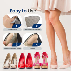 Heel Pad Inserts 12 Pairs, Relieve Heel Pain, Strong Adhesive, Apricot