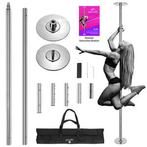 Professional Spinning Dancing Pole - Portable & Removable Fitness Pole, Great For Training & Exercise