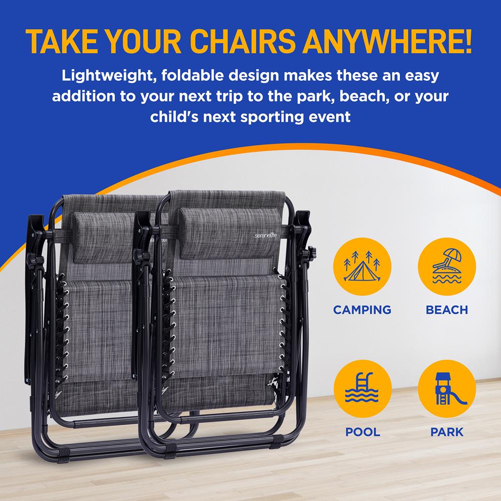 Zero Gravity Lounge Chairs 2-Pack - Thumbnail 4