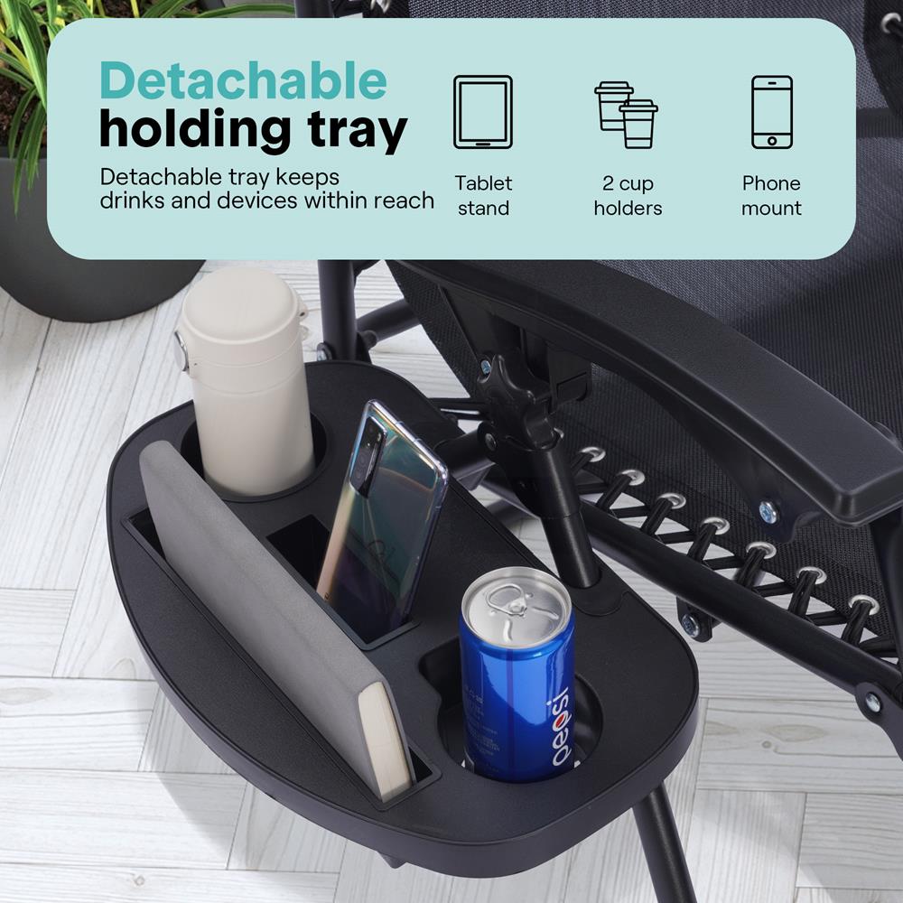 Zero Gravity Recliner Chairs 2-Pack, Ultimate Comfort, Steel & Textilene