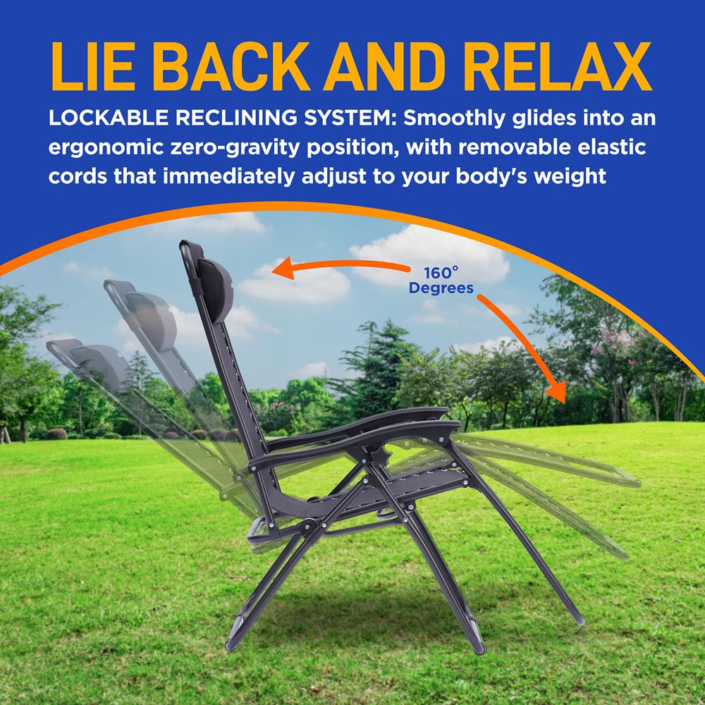 Outdoor Adjustable Zero Gravity Lounge Chair Recliners With