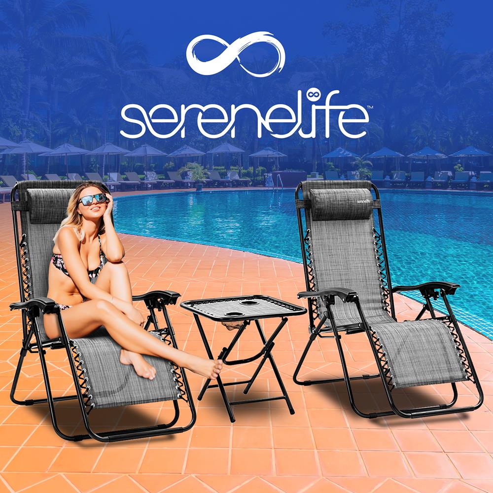 Zero Gravity Chair Set 2-Pack, Ultimate Comfort, Steel